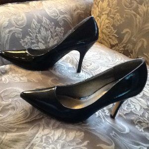 Rampage Black Patent Stilleto Pumps